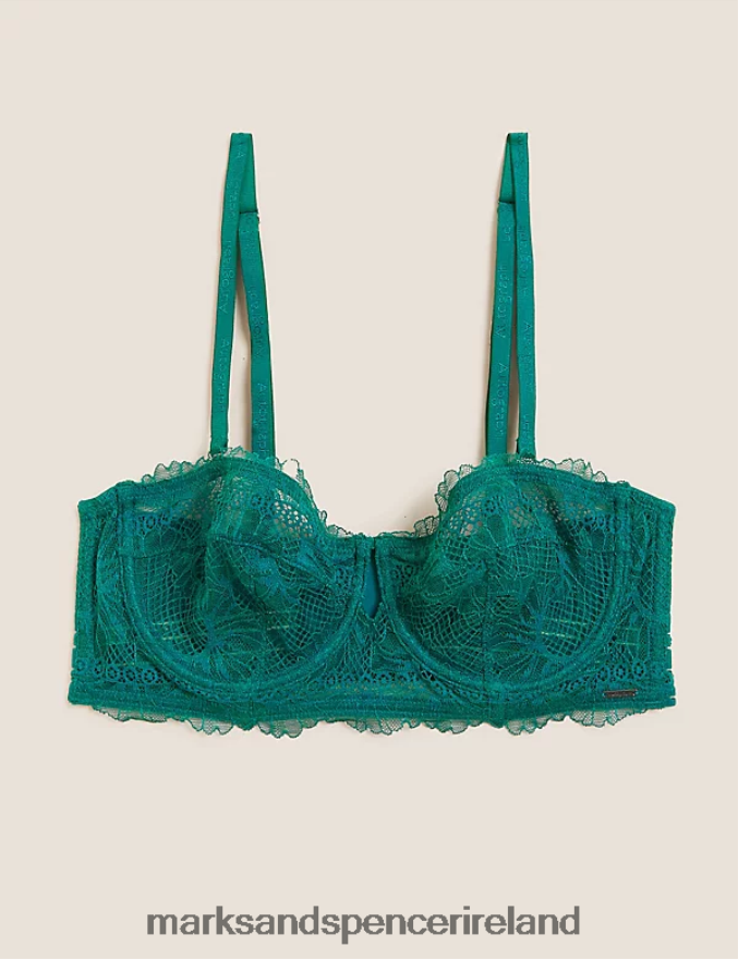 Marks & Spencer Unisex Marseilles Lace Wired Strapless Bustier A-D Teal Clothing 2VJ8DF4449
