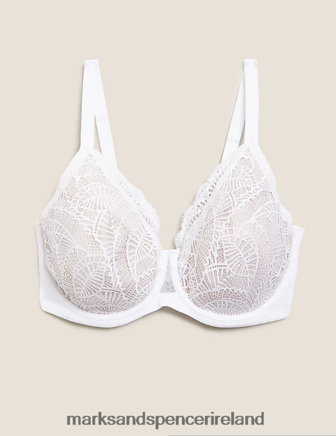 Marks & Spencer Unisex Natural Lift Wired Full Cup Bra White Clothing 2VJ8DF4187