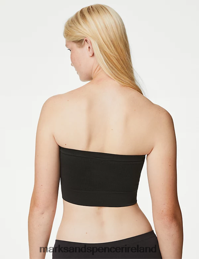 Marks & Spencer Unisex Seamless Non Wired Bandeau Bra Black Clothing 2VJ8DF4259