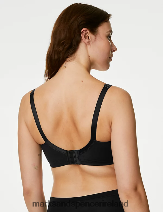 Marks & Spencer Unisex Total Support Embroidered Full Cup Bra Black Clothing 2VJ8DF4069