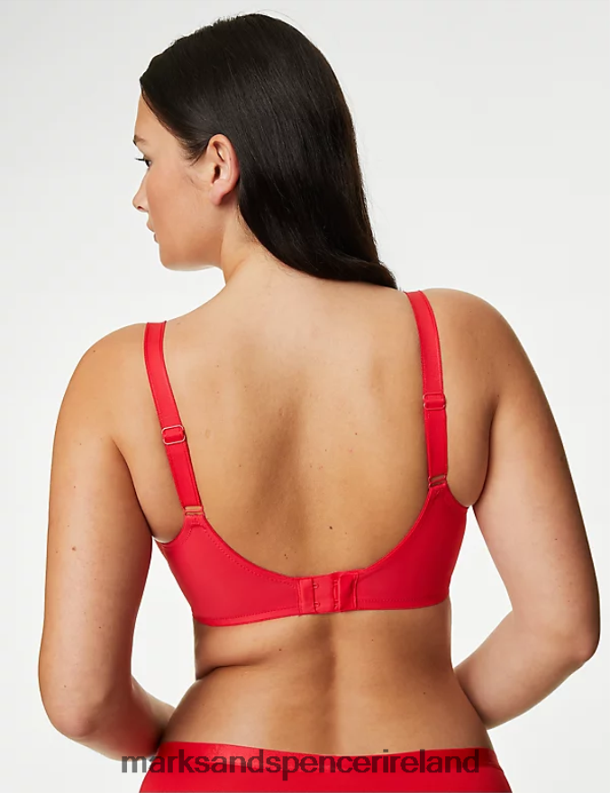 Marks & Spencer Unisex Wild Blooms Minimiser Full Cup Bra Scarlet Clothing 2VJ8DF4030