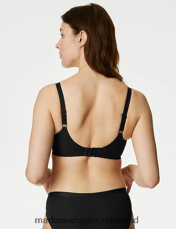 Marks & Spencer Unisex Wild Blooms Wired Full Cup Bra Black Clothing 2VJ8DF4510