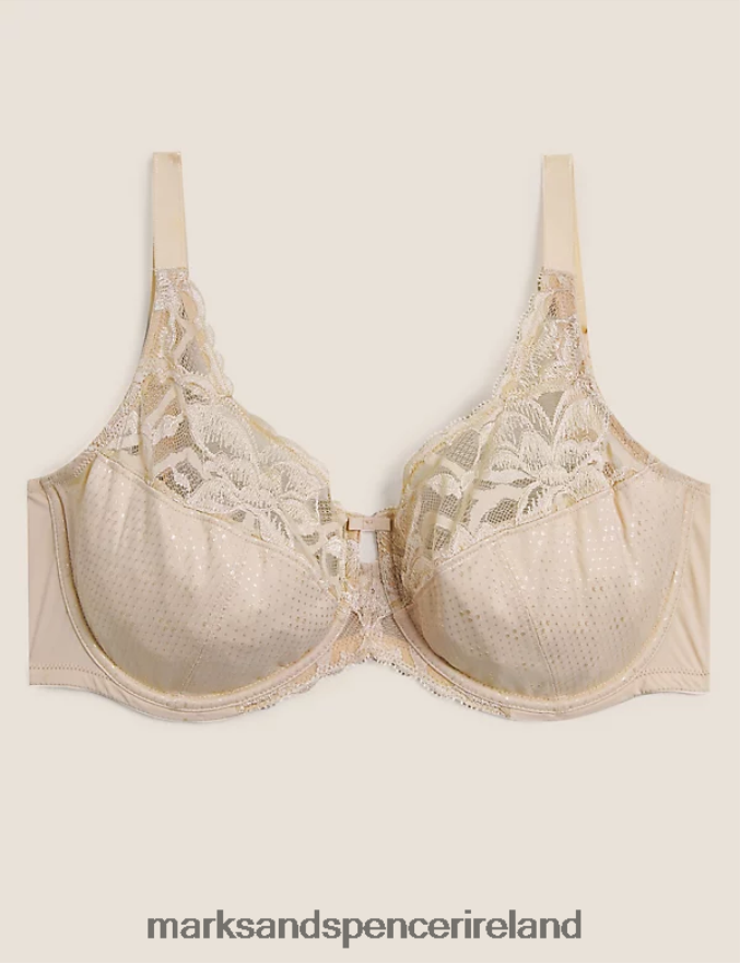Marks & Spencer Unisex Wild Blooms Wired Full Cup Bra Opaline Clothing 2VJ8DF4514