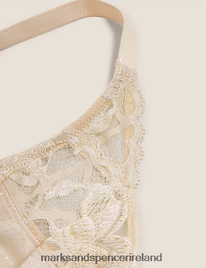 Marks & Spencer Unisex Wild Blooms Wired Full Cup Bra Opaline Clothing 2VJ8DF4514