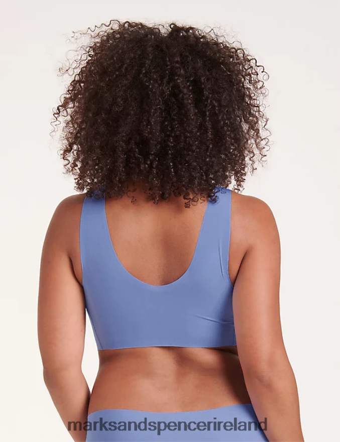 Marks & Spencer Unisex Zero Feel Non Wired Bralette Blue Clothing 2VJ8DF4272