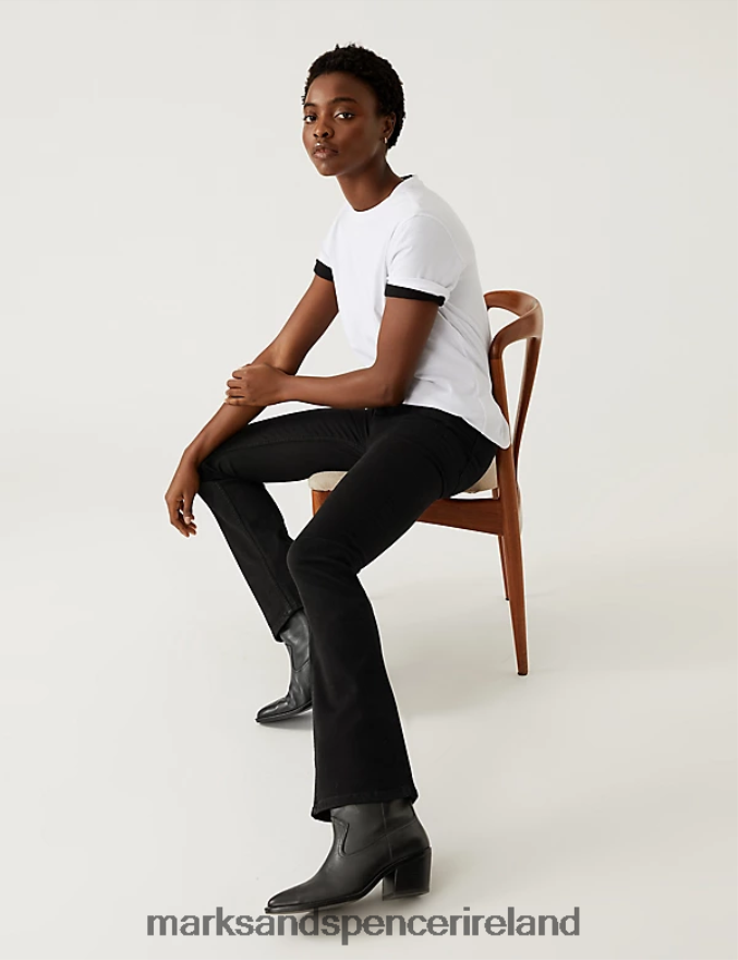 Marks & Spencer Unisex Eva Bootcut Jeans Black Mix Clothing 2VJ8DF862