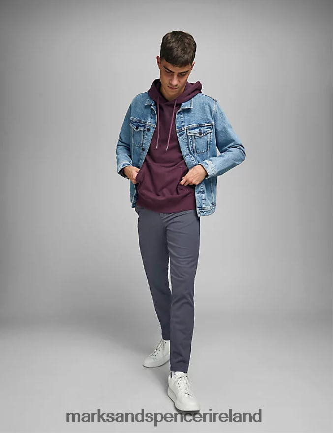 Marks & Spencer Unisex Regular Fit Chinos Grey Clothing 2VJ8DF7146