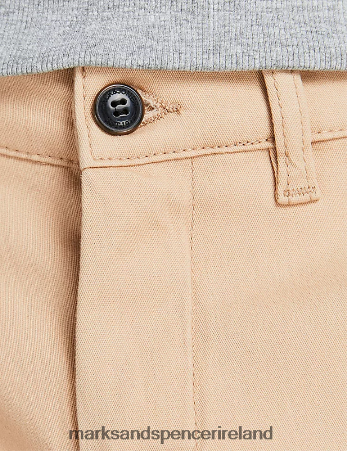 Marks & Spencer Unisex Slim Fit Chinos Beige Mix Clothing 2VJ8DF7084