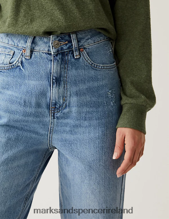 Marks & Spencer Unisex The Mom Jeans Indigo Clothing 2VJ8DF3392