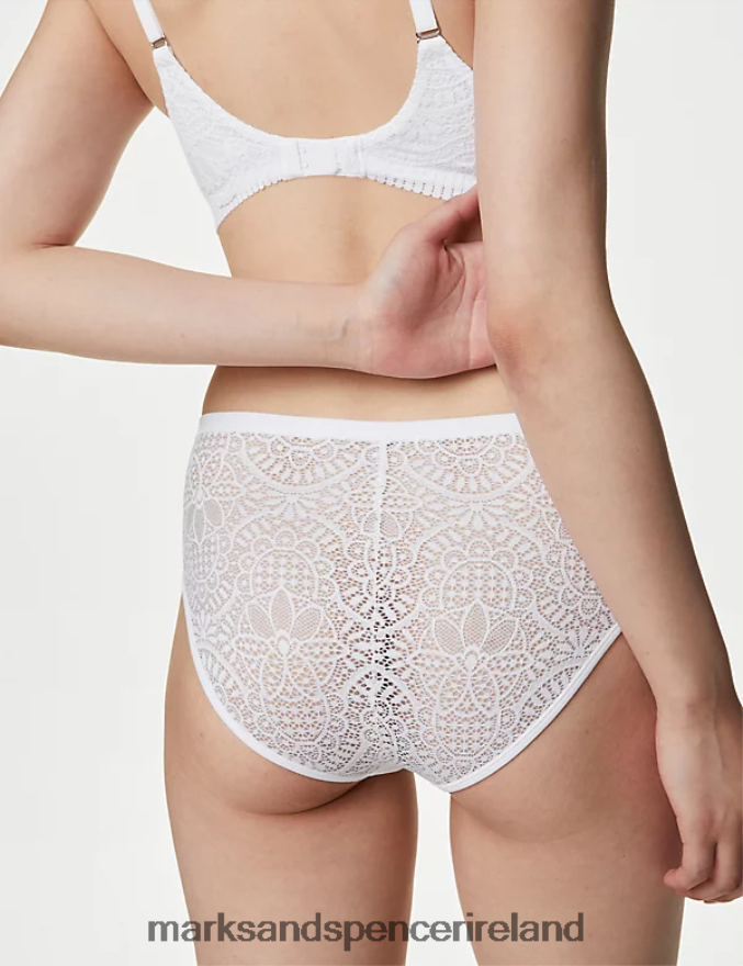 Marks & Spencer Unisex 3pk Body Soft High Waisted Brazilian Knickers White Clothing 2VJ8DF4787