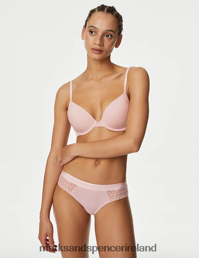 Marks & Spencer Unisex 3pk Cotton with Cool Comfort Bikini Knickers Soft Pink Clothing 2VJ8DF4330
