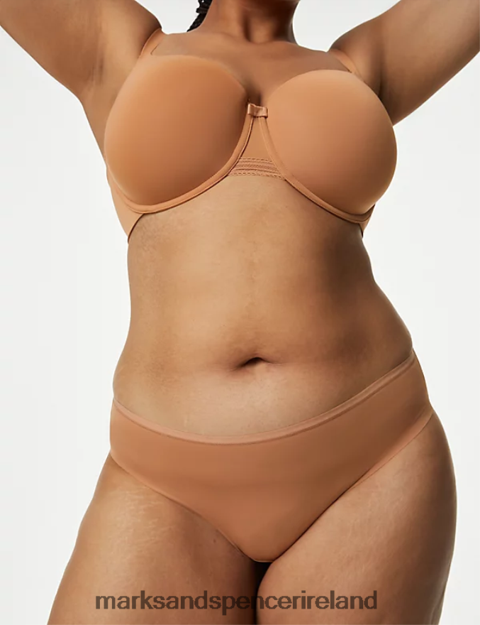 Marks & Spencer Unisex 3pk No VPL Flexifit Brazilian Knickers Rich Amber Clothing 2VJ8DF3951