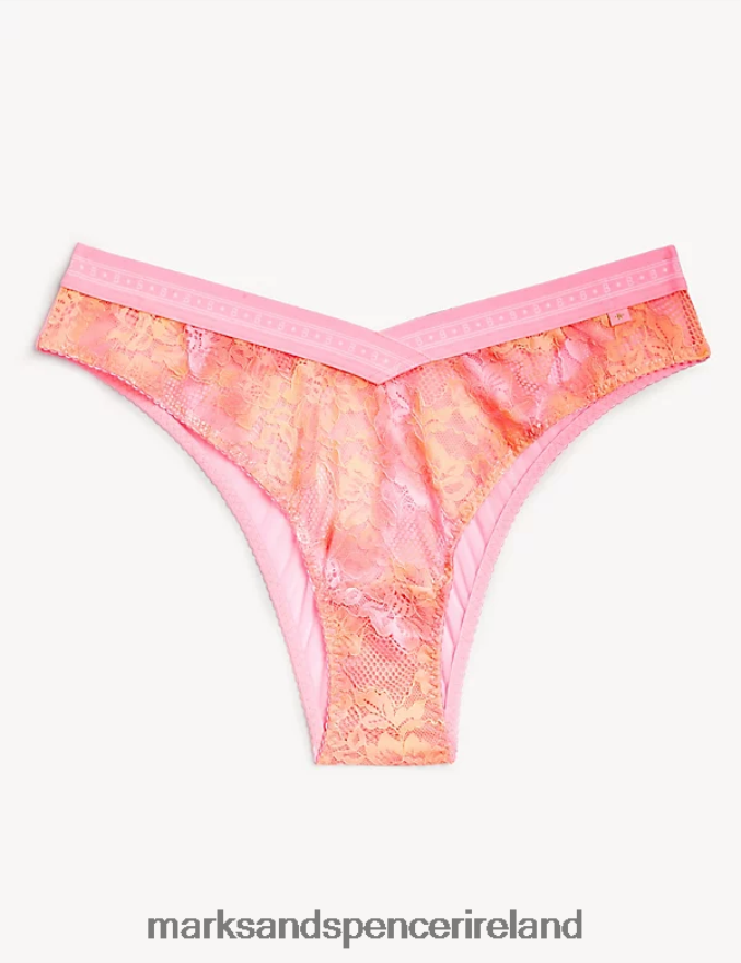 Marks & Spencer Unisex Meia Lace Miami Knickers Pink Mix Clothing 2VJ8DF3861