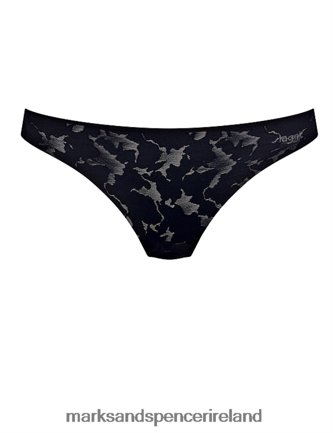 Marks & Spencer Unisex Zero Feel Mesh & Lace Brazilian Knickers Black Clothing 2VJ8DF4403