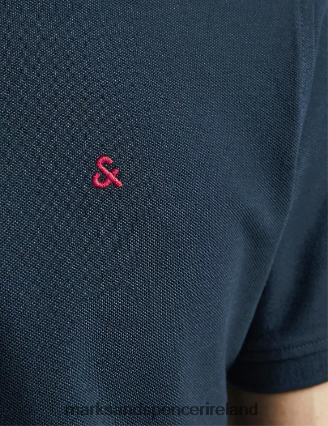 Marks & Spencer Unisex Pure Cotton Polo Shirt Navy Mix Clothing 2VJ8DF5275
