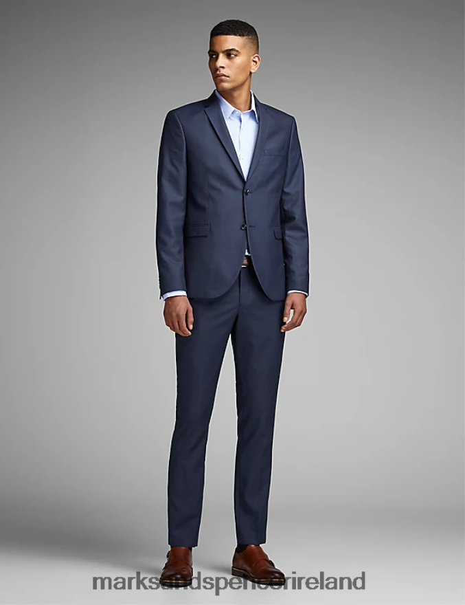 Marks & Spencer Unisex Tailored Fit Trousers Navy Clothing 2VJ8DF6215