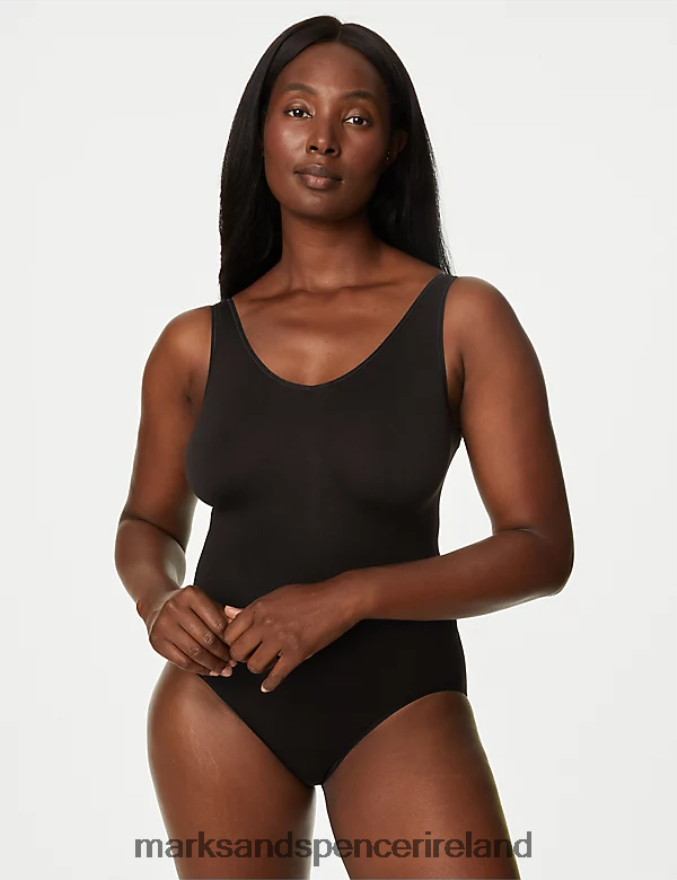 Marks & Spencer Unisex Light Control Seamless Shaping Body Black Lingerie 2VJ8DF4463