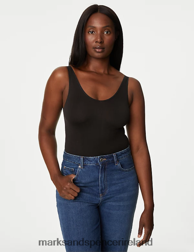 Marks & Spencer Unisex Light Control Seamless Shaping Body Black Lingerie 2VJ8DF4463