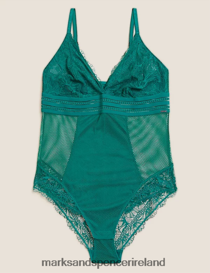 Marks & Spencer Unisex Marseilles Lace Body Teal Lingerie 2VJ8DF4066