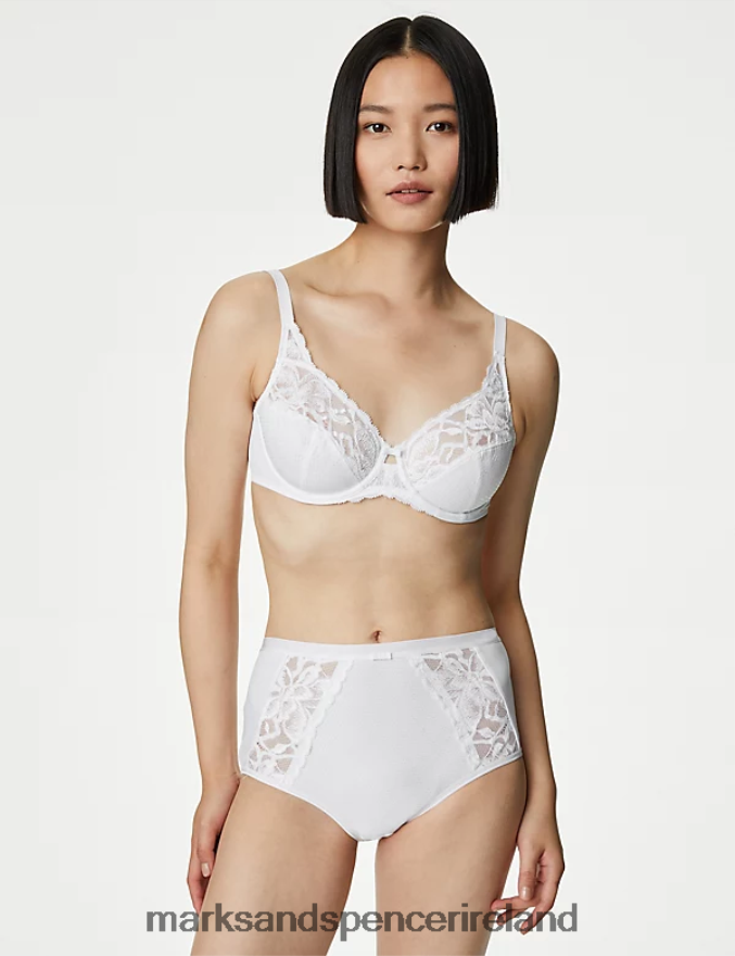 Marks & Spencer Unisex 3pk Wildblooms Full Briefs White Lingerie 2VJ8DF3986