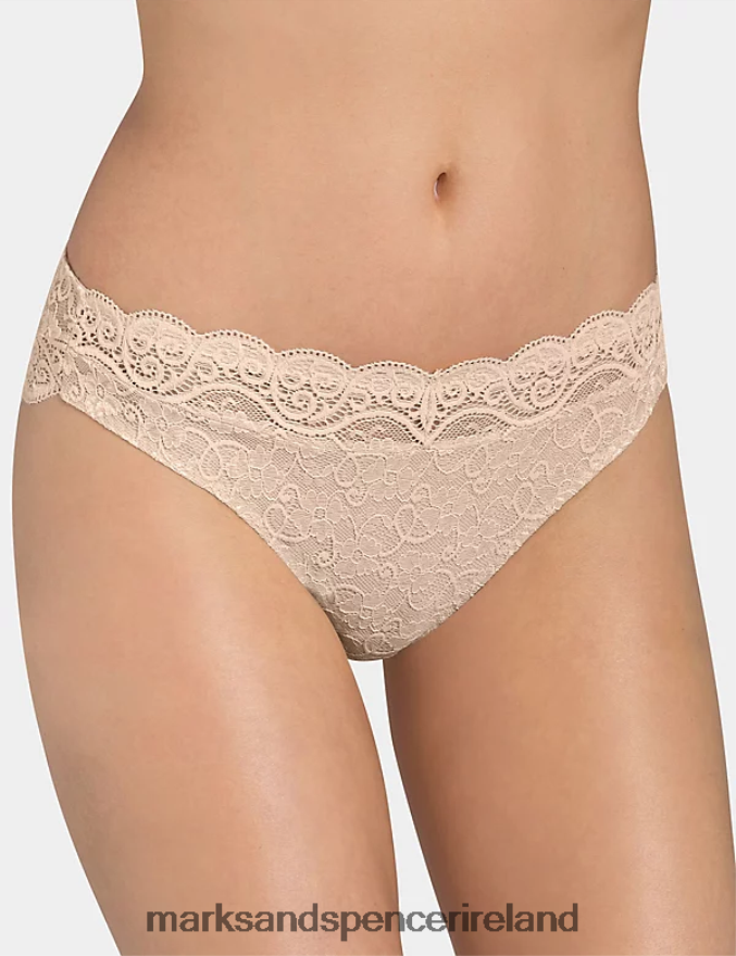 Marks & Spencer Unisex Amourette 300 Magic Wire Tai Briefs Biscuit Lingerie 2VJ8DF4694