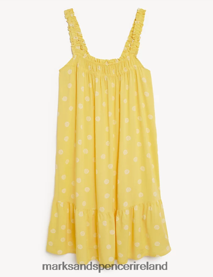 Marks & Spencer Unisex Woven Shell Chemise Yellow Lingerie 2VJ8DF3445