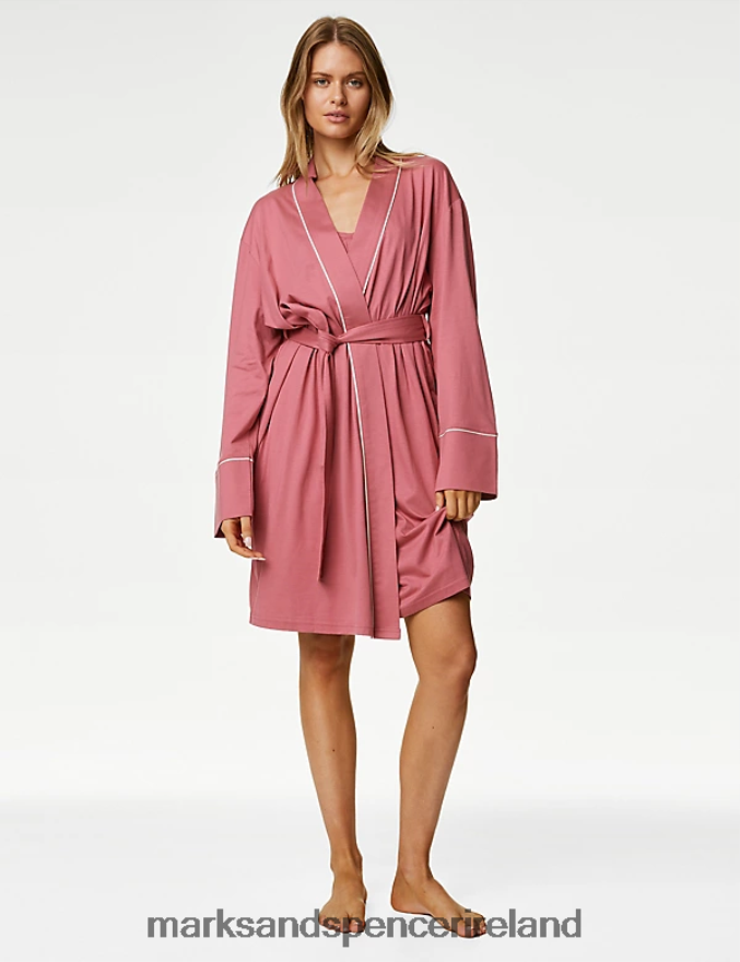Marks & Spencer Unisex Short Dressing Gown Raspberry Lingerie 2VJ8DF3373