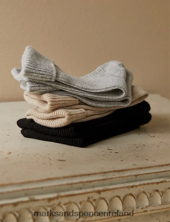 Marks & Spencer Unisex Pure Cashmere Socks Grey Lingerie 2VJ8DF4523