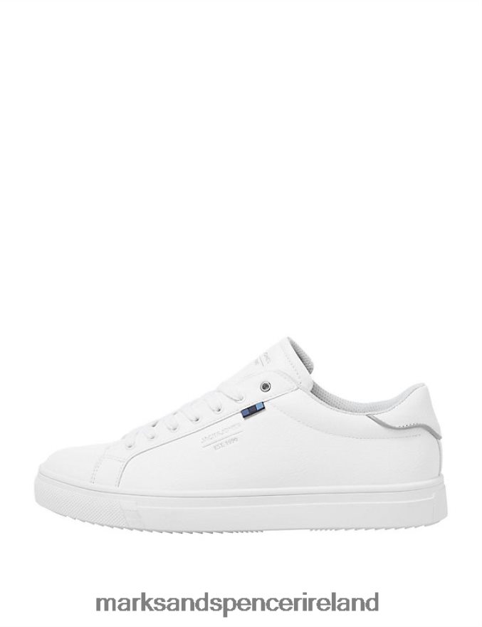 Marks & Spencer Unisex Lace Up Trainers White Shoes 2VJ8DF6344