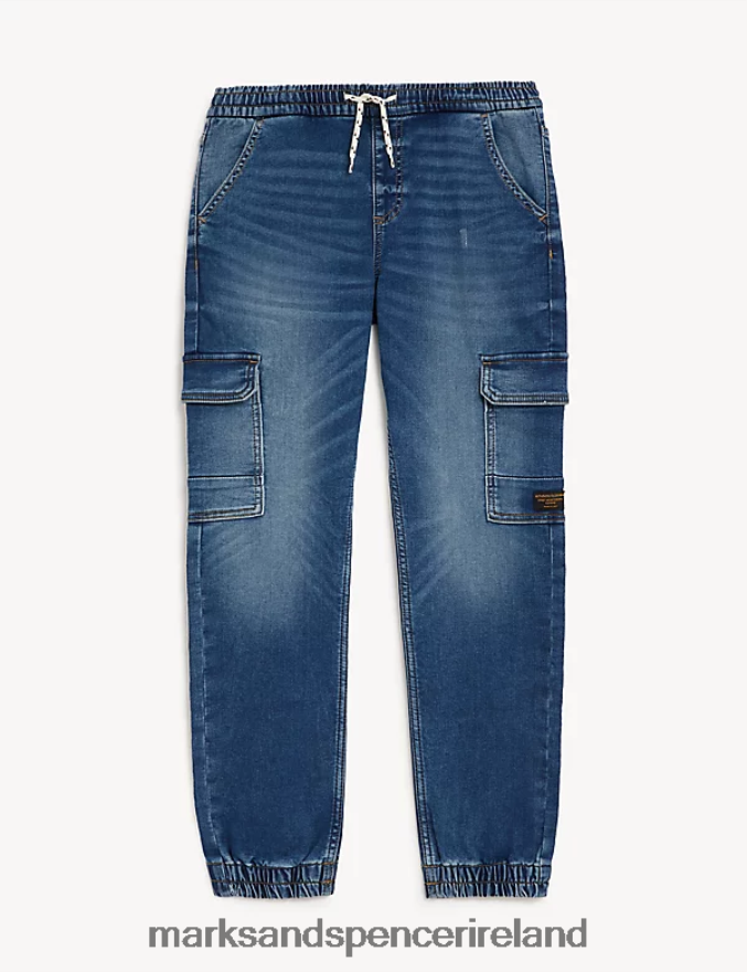 Marks & Spencer Kids Cargo Joggers Denim Clothing 2VJ8DF8311