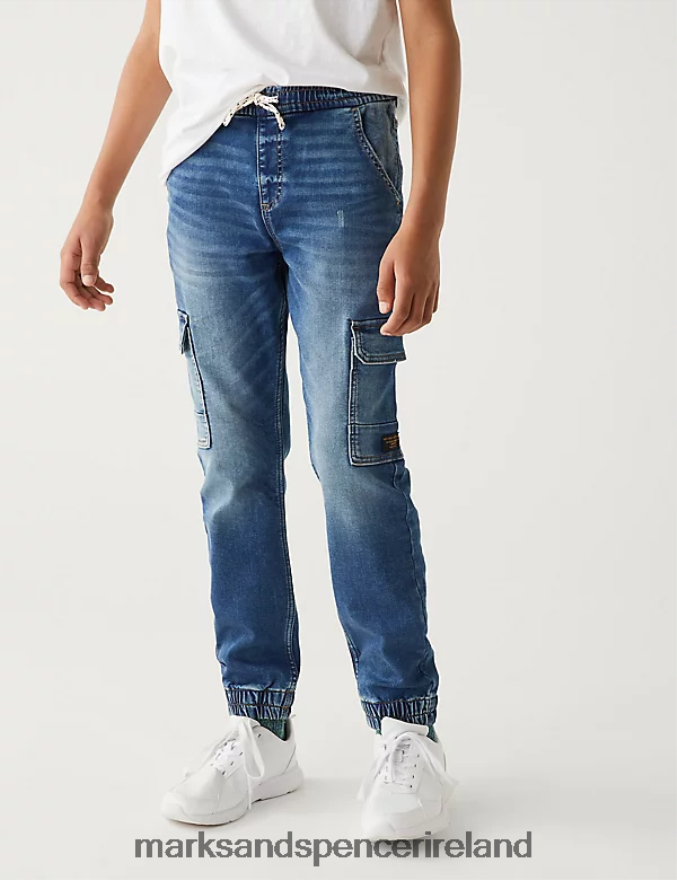 Marks & Spencer Kids Cargo Joggers Denim Clothing 2VJ8DF8311