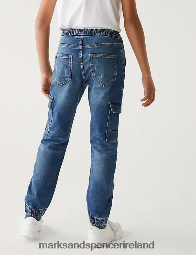 Marks & Spencer Kids Cargo Joggers Denim Clothing 2VJ8DF8311
