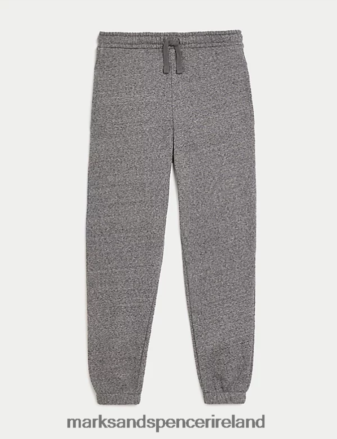 Marks & Spencer Kids Cotton Rich Joggers Charcoal Clothing 2VJ8DF8396