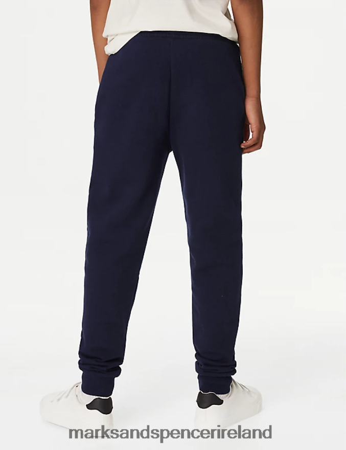 Marks & Spencer Kids Cotton Rich Joggers Navy Clothing 2VJ8DF8111