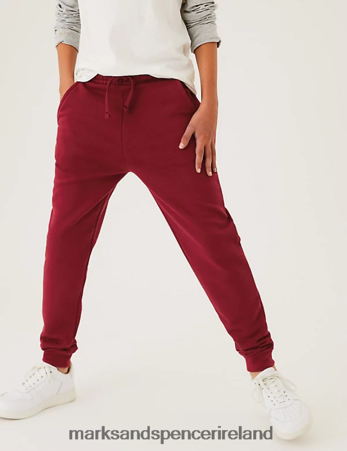 Marks & Spencer Kids Cotton Rich Joggers Oxide Clothing 2VJ8DF8397