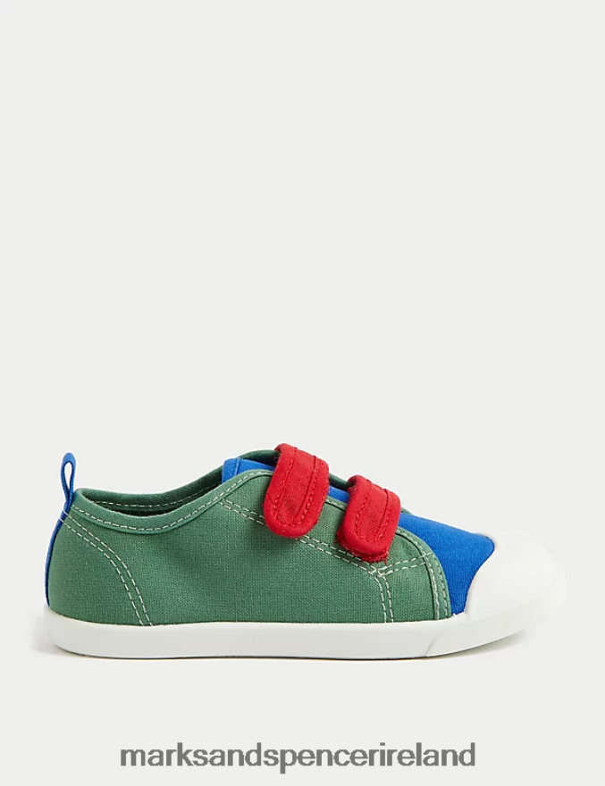 Marks & Spencer Kids Colour Block Riptape Pumps Multi Footwear 2VJ8DF8583