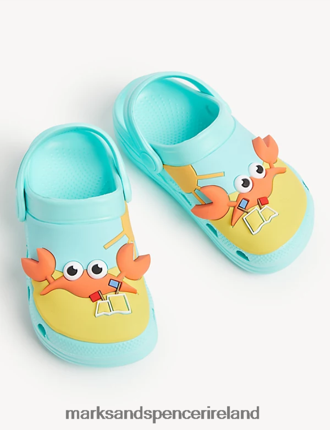 Marks & Spencer Kids Crab Clog Green Footwear 2VJ8DF8693