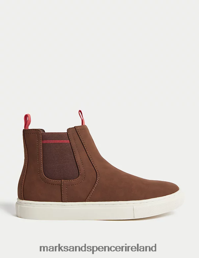 Marks & Spencer Kids Freshfeet Chelsea Boots Brown Footwear 2VJ8DF8222