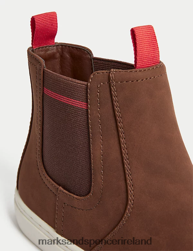 Marks & Spencer Kids Freshfeet Chelsea Boots Brown Footwear 2VJ8DF8222