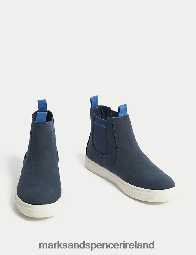 Marks & Spencer Kids Freshfeet Chelsea Boots Navy Footwear 2VJ8DF7955