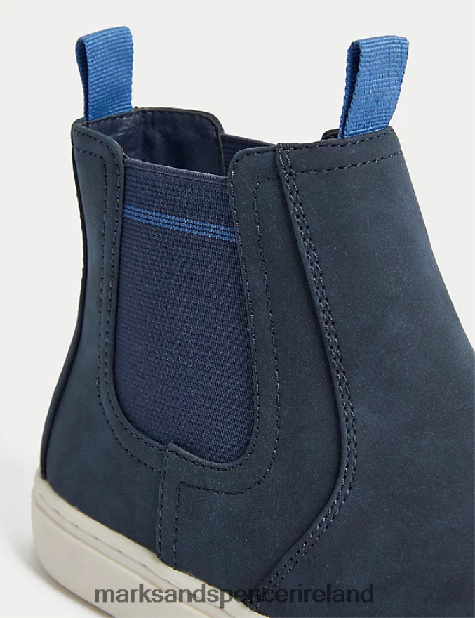 Marks & Spencer Kids Freshfeet Chelsea Boots Navy Footwear 2VJ8DF7955