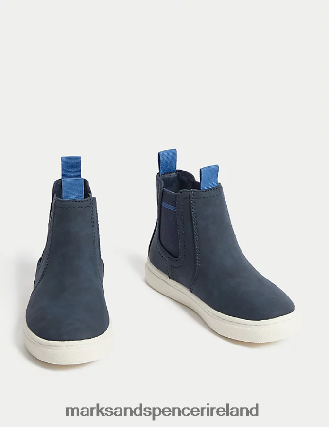 Marks & Spencer Kids Freshfeet Chelsea Boots Navy Footwear 2VJ8DF8205