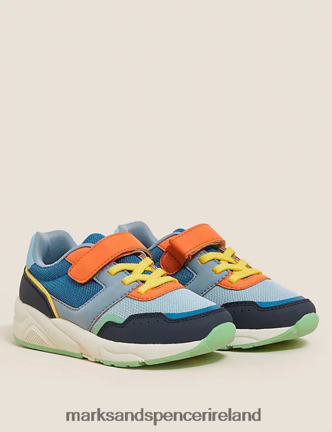 Marks & Spencer Kids Freshfeet Colour Block Trainers Multi Footwear 2VJ8DF8743