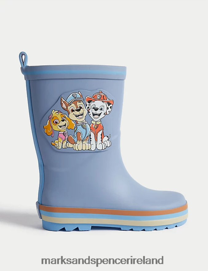 Marks & Spencer Kids Freshfeet PAW Patrol Wellies Bluebell Footwear 2VJ8DF7882