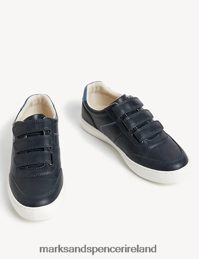 Marks & Spencer Kids Freshfeet Riptape Trainers Navy Footwear 2VJ8DF8014