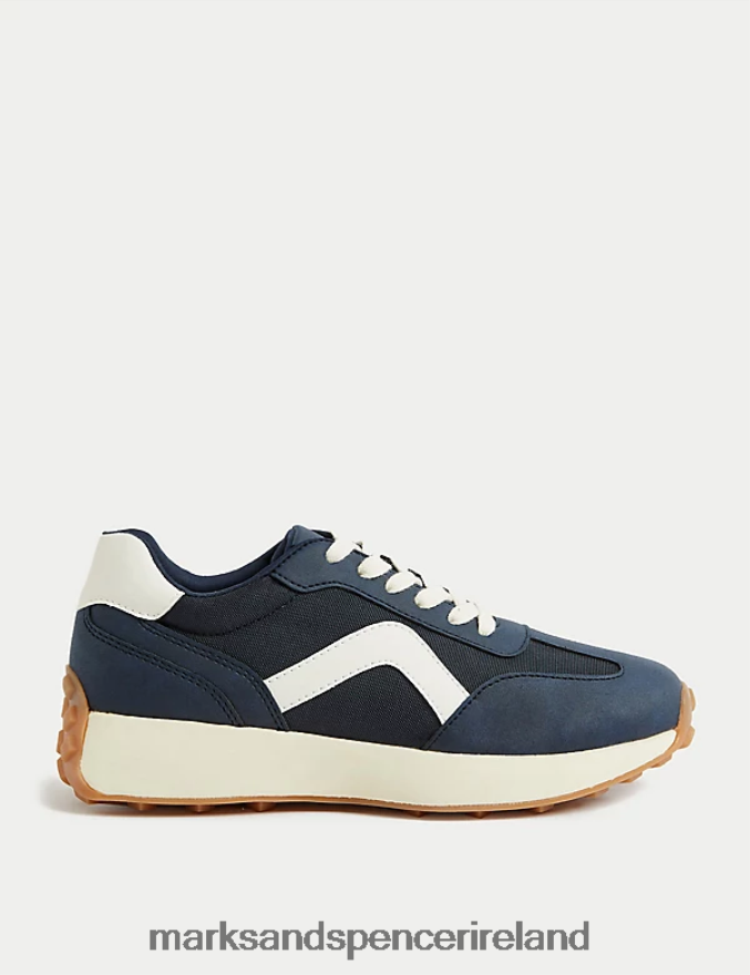 Marks & Spencer Kids Freshfeet Trainers Navy Footwear 2VJ8DF8486