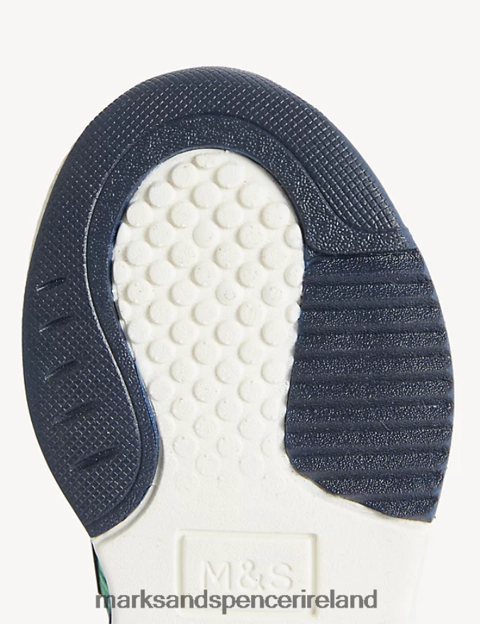 Marks & Spencer Kids Freshfeet Trainers Navy Mix Footwear 2VJ8DF8695