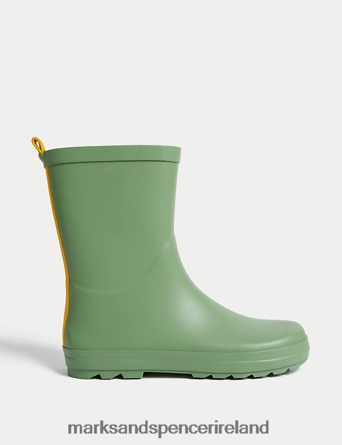Marks & Spencer Kids Freshfeet Wellies Light Green Footwear 2VJ8DF8731