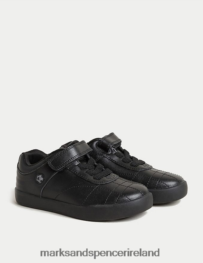 Marks & Spencer Kids Leather Football School Shoes Black Footwear 2VJ8DF8558
