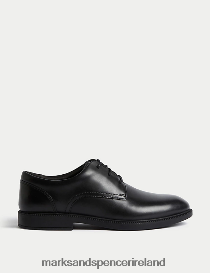 Marks & Spencer Kids Leather Lace School Shoes Black Footwear 2VJ8DF8507